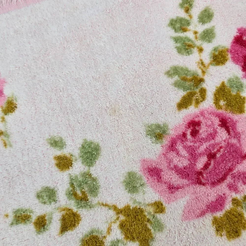 Vintage Cannon & Stevens Utica Floral Towel Set Pink Roses Cottagecore